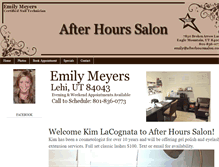 Tablet Screenshot of afterhourssalon.com